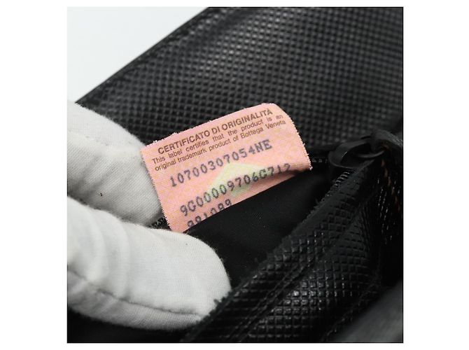 Borsa BOTTEGA VENETA in pelle nera argento Auth ka4346 Nero - vista 12