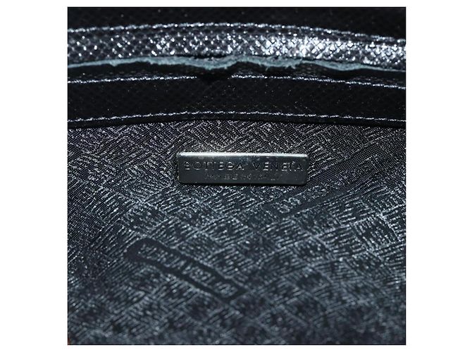 Borsa BOTTEGA VENETA in pelle nera argento Auth ka4346 Nero - vista 17