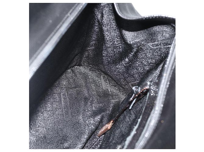 Borsa BOTTEGA VENETA in pelle nera argento Auth ka4346 Nero - vista 18