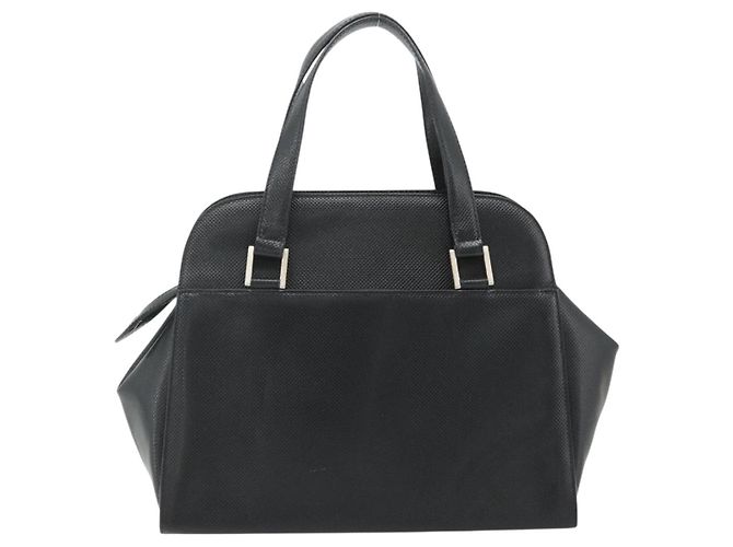 Borsa BOTTEGA VENETA in pelle nera argento Auth ka4346 Nero - vista 2