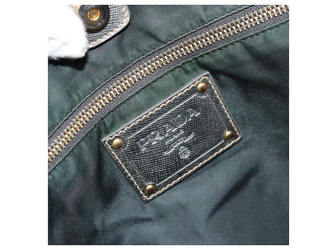 Borsa Tote PRADA Nylon Verde Oro Auth BA12579 D'oro - vista 18