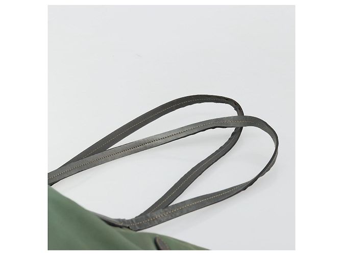 Borsa Tote PRADA Nylon Verde Oro Auth BA12579 D'oro - vista 8