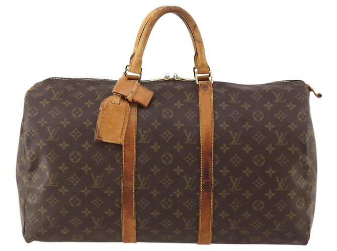 LOUIS VUITTON Monogram Keepall 50 Boston Bag M41426 LV Auth bs35015 Monogramma - vista 13