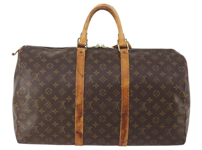 LOUIS VUITTON Monogram Keepall 50 Boston Bag M41426 LV Auth bs35015 Monogramma - vista 2