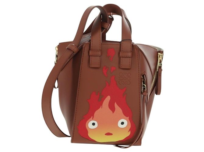 LOEWE × Ghibli Howl's Hammock Calcifer Bag Pelle 2way Oro Autentico 167309SM - vista 13
