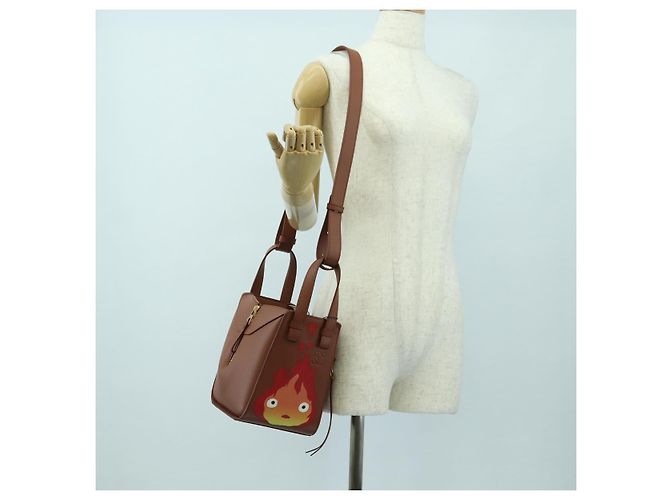 LOEWE × Ghibli Howl's Hammock Calcifer Bag Pelle 2way Oro Autentico 167309SM - vista 27