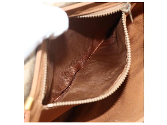 Céline Borsa a Spalla CELINE Macadam Canvas PVC Beige Oro Auth 179759 D'oro - vista 11