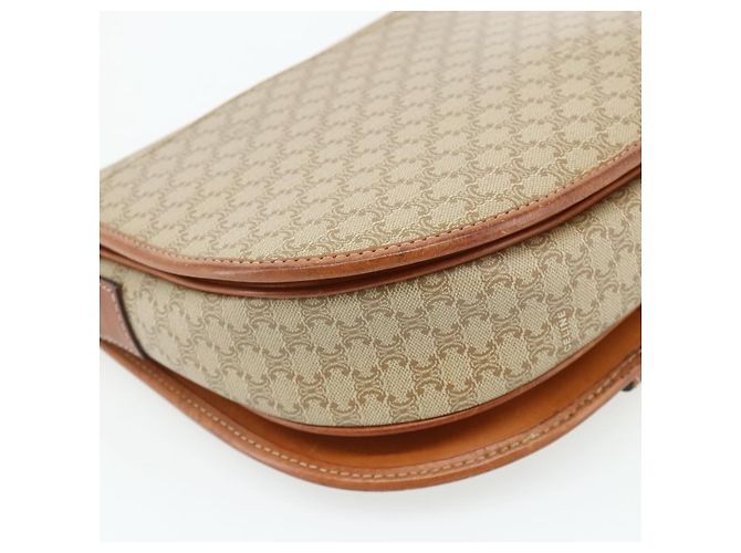 Céline Borsa a Spalla CELINE Macadam Canvas PVC Beige Oro Auth 179759 D'oro - vista 17