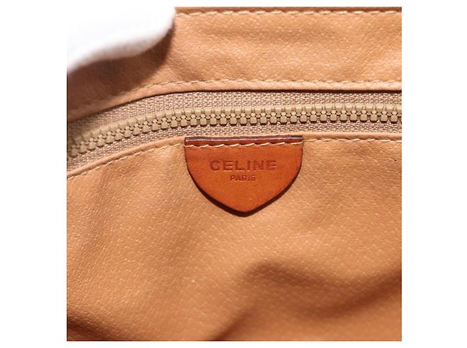 Céline Borsa a Spalla CELINE Macadam Canvas PVC Beige Oro Auth 179759 D'oro - vista 19