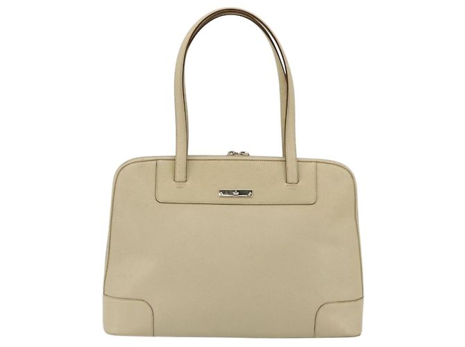 GUCCI Tote Bag Leder Beige Silber 002 1122 2684 Auth 178316 - Ansicht 13