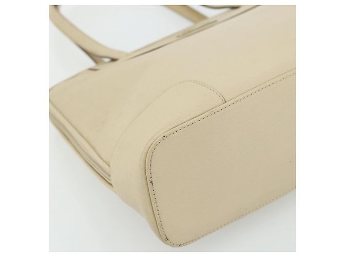 GUCCI Tote Bag Leder Beige Silber 002 1122 2684 Auth 178316 - Ansicht 14