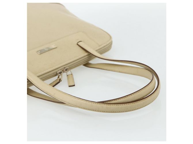 GUCCI Tote Bag Leder Beige Silber 002 1122 2684 Auth 178316 - Ansicht 7