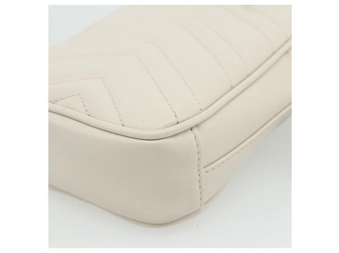 GUCCI Marmont Chain Shoulder Bag Leather Pink Gold white 699759 Auth ka4341SM Rosa Bianco D'oro - vista 16