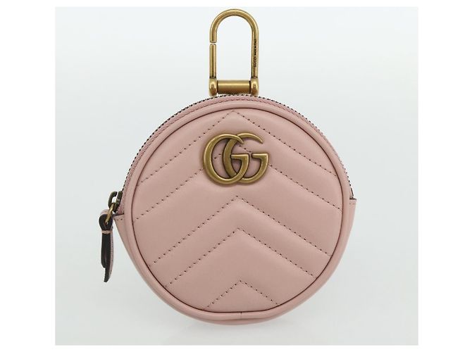 GUCCI Marmont Chain Shoulder Bag Leather Pink Gold white 699759 Auth ka4341SM Rosa Bianco D'oro - vista 25