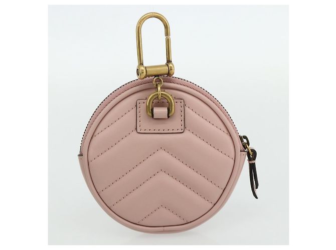 GUCCI Marmont Chain Shoulder Bag Leather Pink Gold white 699759 Auth ka4341SM Rosa Bianco D'oro - vista 26