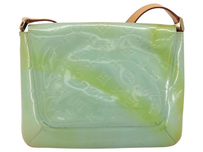 LOUIS VUITTON Monogram Vernis Thompson Street Bag Baby Blue M91009 Auth 179097 Blu chiaro - vista 2