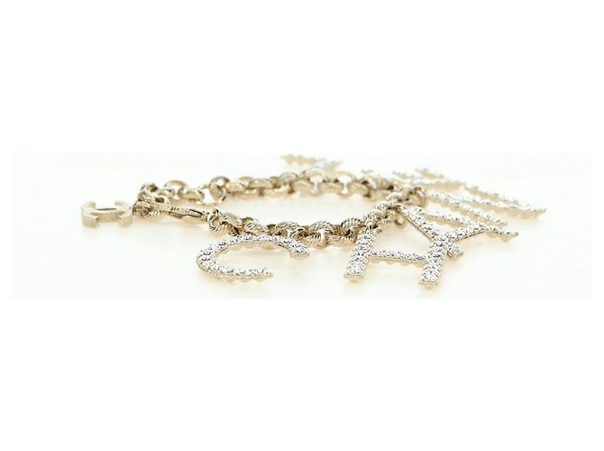 Bracciale CHANEL Logo metallo Champagne Gold CC Auth 178800SM D'oro - vista 15