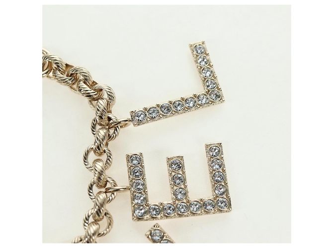 Bracciale CHANEL Logo metallo Champagne Gold CC Auth 178800SM D'oro - vista 4