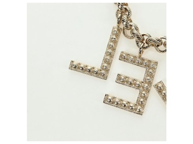 Bracciale CHANEL Logo metallo Champagne Gold CC Auth 178800SM D'oro - vista 8
