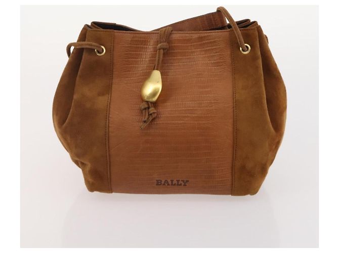 Borsa a Spalla BALLY in Pelle 3 Set Navy Black Brown Auth BA12350 Marrone Nero Blu navy - vista 16