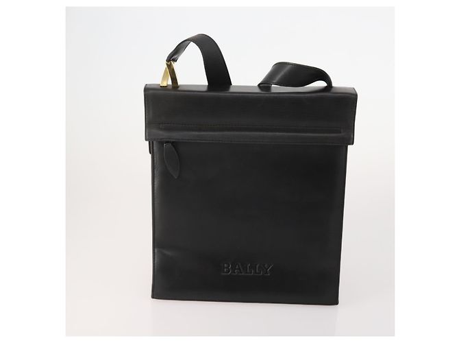 Borsa a Spalla BALLY in Pelle 3 Set Navy Black Brown Auth BA12350 Marrone Nero Blu navy - vista 3
