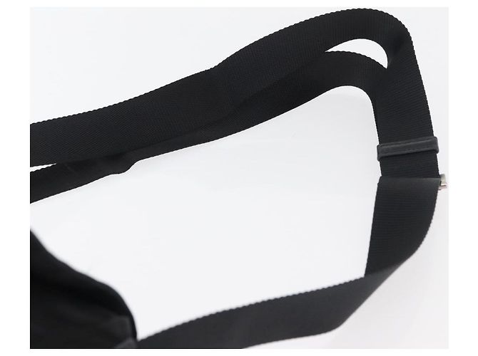Borsa a tracolla PRADA Nylon Nero Argento Auth 180187 - vista 14