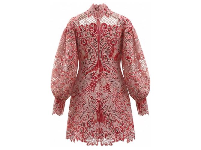 Vestido mini bordado Zimmermann Pink Multi Azalea Ikat Wavelength Rosa - vista 2