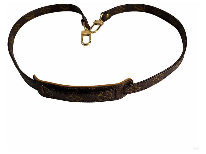 Louis Vuitton Correa de hombro en lona marrón Castaño - vista 3