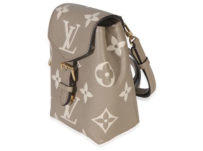 Onthego Louis Vuitton Tourterelle Empreinte Giant Monogram Tiny Backpack Marrone - vista 3