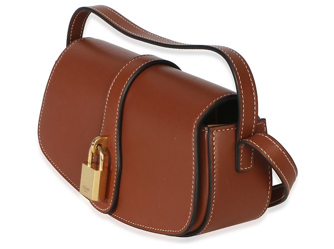 Céline Clutch Tabou con tracolla in pelle di vitello liscia marrone Celine - vista 3