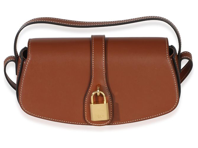 Céline Clutch Tabou con tracolla in pelle di vitello liscia marrone Celine - vista 8
