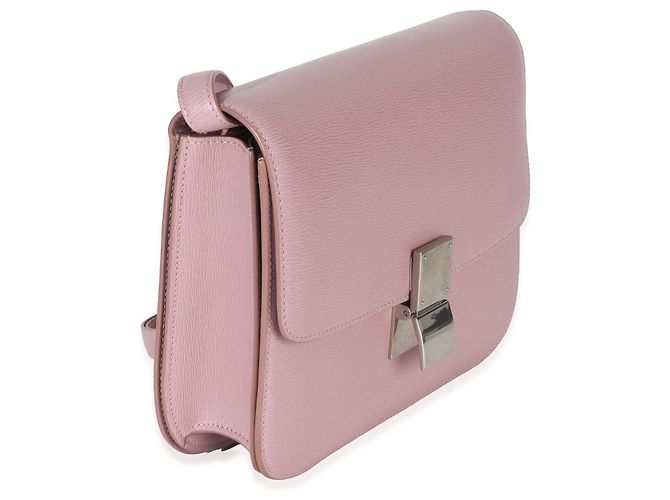 Céline Borsa Celine Small Box in pelle di vitello testurizzata rosa - vista 4