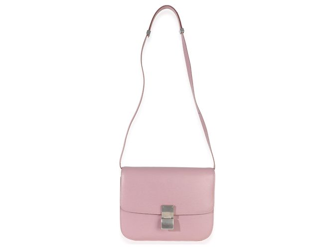 Céline Borsa Celine Small Box in pelle di vitello testurizzata rosa - vista 5