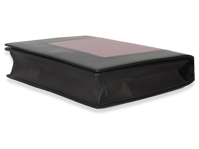 Céline Clutch de noche con estructura de piel de becerro lisa gris y rosa Celine con cadena Castaño - vista 6