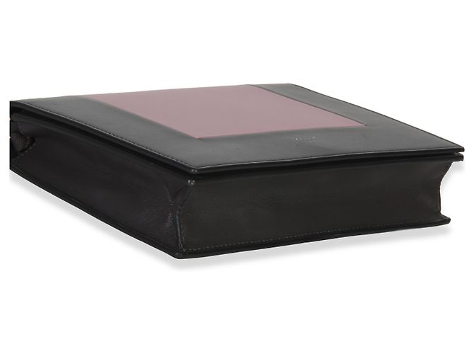 Céline Clutch de noche con estructura de piel de becerro lisa gris y rosa Celine con cadena Castaño - vista 7