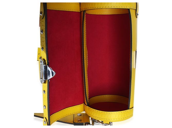 Borsa a tracolla Louis Vuitton Yellow Epi Papillon Trunk Giallo - vista 5