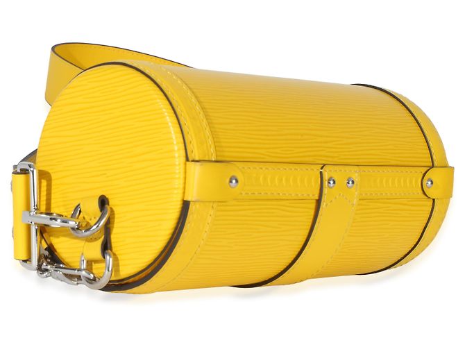 Borsa a tracolla Louis Vuitton Yellow Epi Papillon Trunk Giallo - vista 7