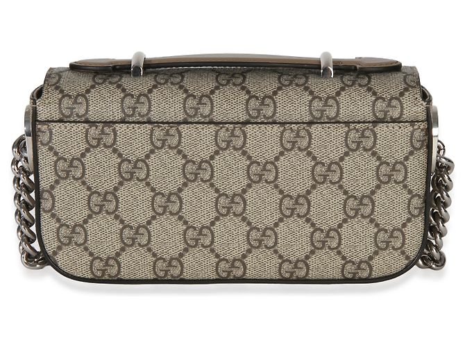 Borsa a mano e a tracolla Senna Petite GG in tela GG Supreme ebano e beige Gucci Marrone - vista 2
