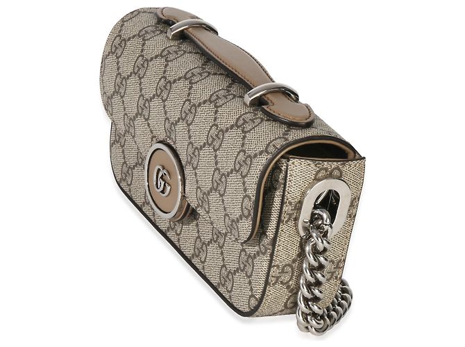 Borsa a mano e a tracolla Senna Petite GG in tela GG Supreme ebano e beige Gucci Marrone - vista 3