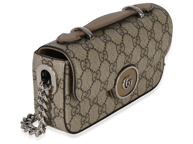 Borsa a mano e a tracolla Senna Petite GG in tela GG Supreme ebano e beige Gucci Marrone - vista 4