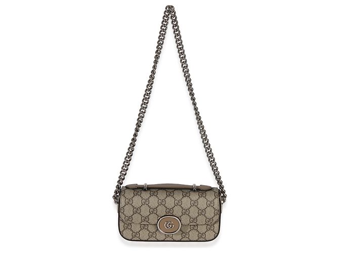 Borsa a mano e a tracolla Senna Petite GG in tela GG Supreme ebano e beige Gucci Marrone - vista 5