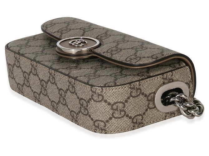 Borsa a mano e a tracolla Senna Petite GG in tela GG Supreme ebano e beige Gucci Marrone - vista 6