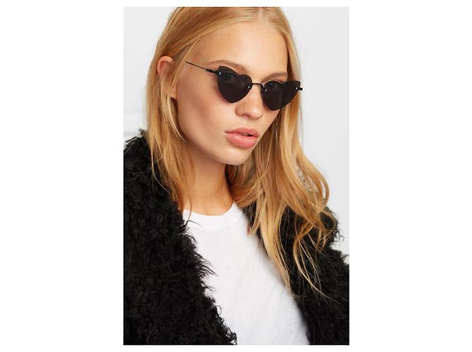 Gafas de sol Saint Laurent SL254 Loulou Heart-Shaped Negro - vista 7