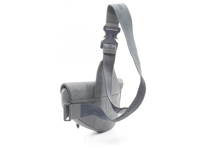 Christian Dior Gray Leather Saddle Bag - view 2