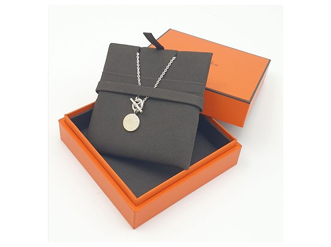 Hermès Silberkette H Ex-Libris Silber Hardware - Ansicht 6