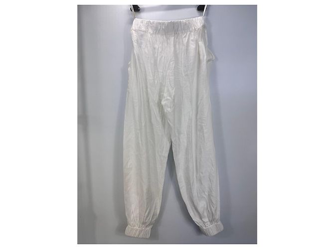 Autre Marque Pantalones de mezcla de viscosa blancos Silvia Tcherassi - Ansicht 4