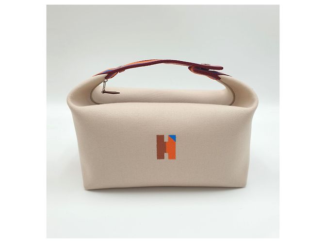 Hermès Pochette Bride-a-Brac H Pavillon GM Marrone Beige Arancione Bianco sporco - vista 2