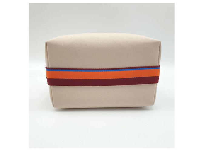 Hermès Pochette Bride-a-Brac H Pavillon GM Marrone Beige Arancione Bianco sporco - vista 5