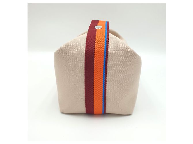 Hermès Pochette Bride-a-Brac H Pavillon GM Marrone Beige Arancione Bianco sporco - vista 7