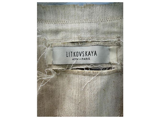 Autre Marque Blazer de lino beige Litkovskaya - vista 2